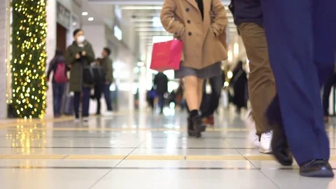Crowds of people walking Stock Footage 71066977