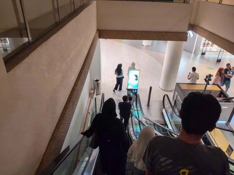 Crowds in shopping centers Stock Photos