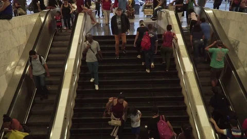 Crowds at Station Stock Footage 120543098