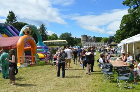 Crowds at a Steam Fair  Stock Photos