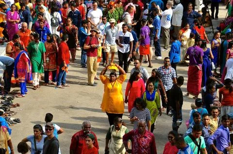 Crowds at Thaipusam Stock Photos