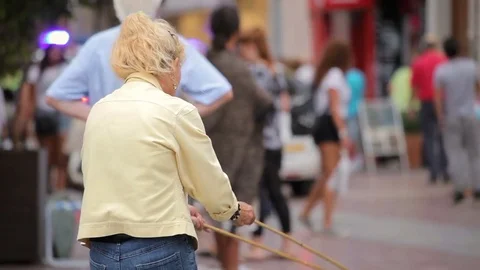 Crowds of tourists walking along the streets of the city. Stock Footage 80141352