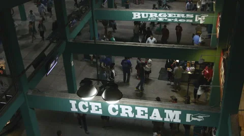 Crowds Walking Concession Stands Stock-Footage 43329489