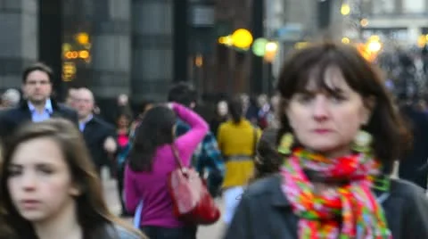 Crowds walking in London Video stock 10890677