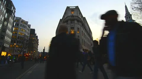 Crowds walking by in London Stock Footage 11225221