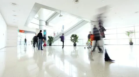 Crowds walking in shopping mall,timelapse Stock Footage 11396248