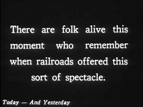 Crowds watch a steam engine train at the turn of the 20th century, which is Stock Footage 74936056