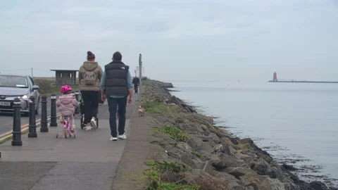 Crowds on the wooden bridge Video stock 170890486