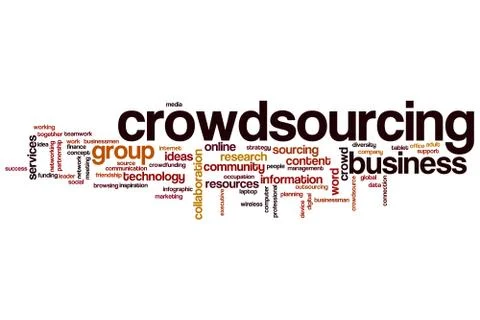 Crowdsourcing word cloud Stock Illustration