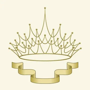 Crown and banner Stock Illustration