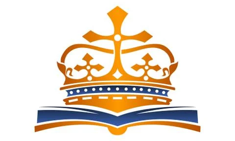 Crown and Book Stock-Illustration