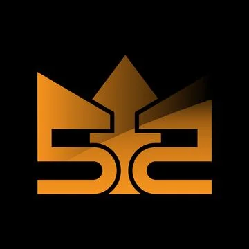 Crown and number 515 logo Stock Illustration