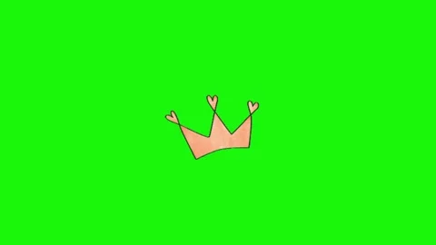 Crown animation on green screen background Video stock 335257555
