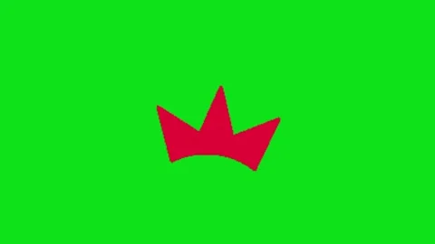 Crown animation on green screen Vidéo 328961946