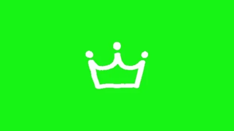 Crown animation on green screen Vidéo 329331548