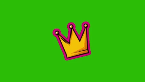 Crown animation on green screen 動画素材 330680020