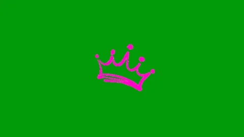 Crown animation on green screen 動画素材 342606639