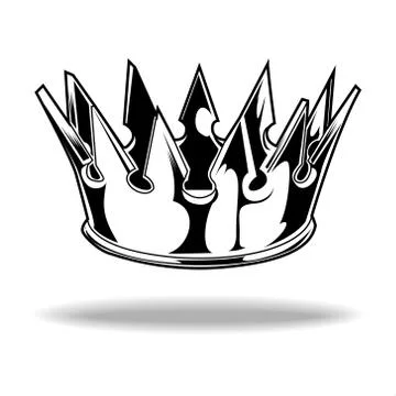 Crown Black And White Vector 99 Stock Illustration