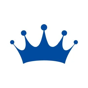 Crown - blue vector icon. EPS 10 Stockillustratie