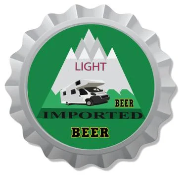 Crown cap for carbonated drinks bottled Stock Illustration