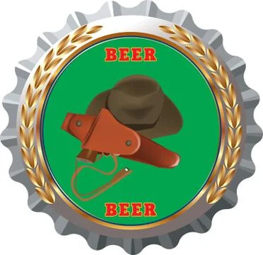 Crown cap for carbonated drinks bottled Stock Illustration
