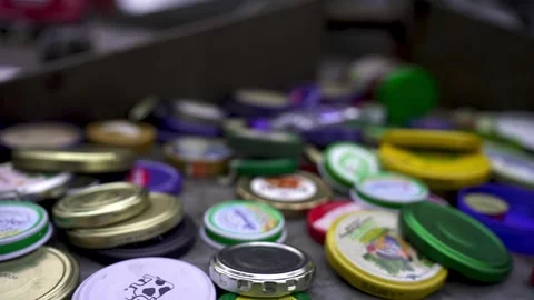 Crown Caps in Dumpsite in Berlin Stock Footage 253399062