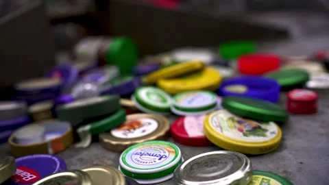 Crown Caps in Dumpsite in Berlin Stock Footage 253404515