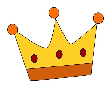 A crown cartoon on white background Stock Illustration