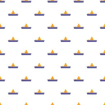 Crown on cat litter box seamless pattern background Stockillustratie