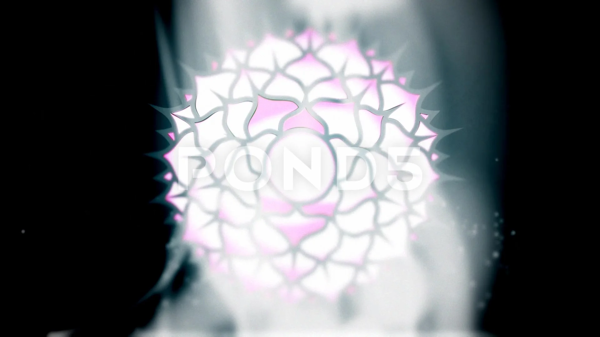 Crown Chakra Sahasrara Mandala Spins in Energy Field, image size:1920x1080