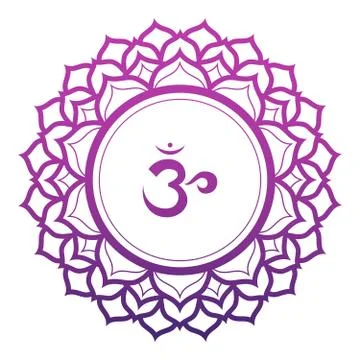 Crown Chakra Vector Illustration Stock Illustration