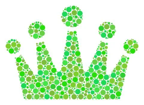Crown Collage of Circles 스톡 일러스트