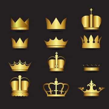Crown collection Stock Illustration