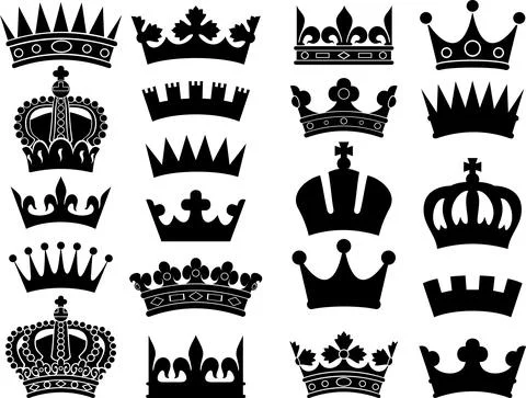 Crown collection Stock Illustration