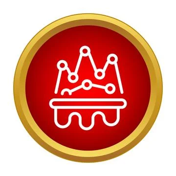 Crown combining data chart and graph lines Stock Illustration