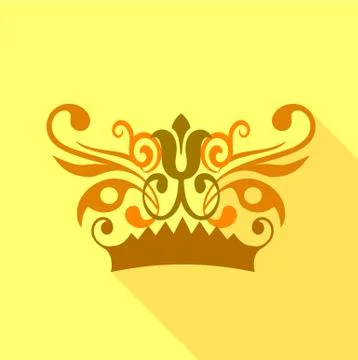 Crown decorative design elements icon イラスト素材