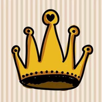 Crown design over lineal background vector illustration Stockillustratie