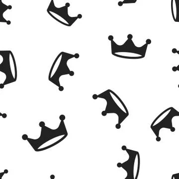 Crown diadem icon seamless pattern background. Business concept vector illust 스톡 일러스트