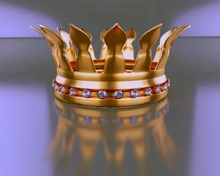 Crown with diamond Stock Illustration