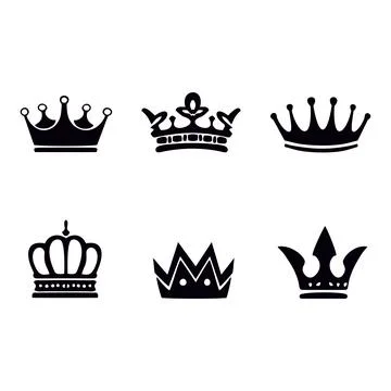 Crown of different shapes Stock Illustration