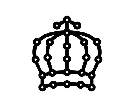 Crown dot logo icon template Stock Illustration