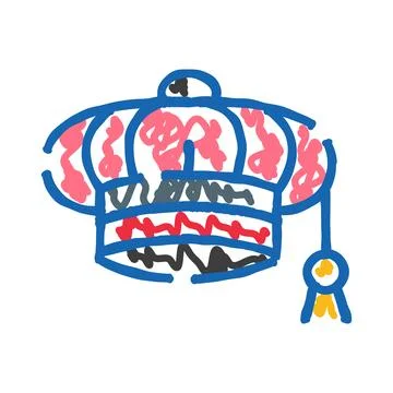 Crown drawing representing power and authority Stock Illustration