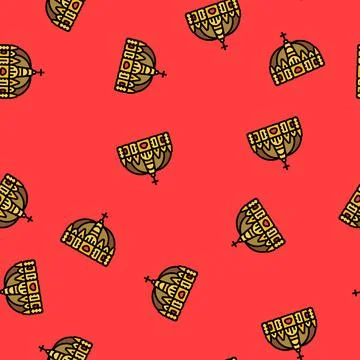 Crown emperor byzantine vector seamless pattern Stock Illustration
