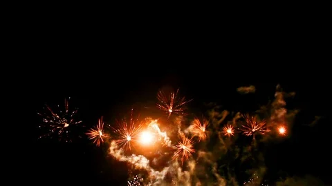 Crown of fireworks Stockbeeldmateriaal 88447610