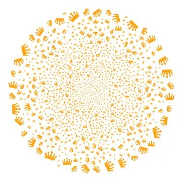 Crown Fireworks Sphere Stock Illustration