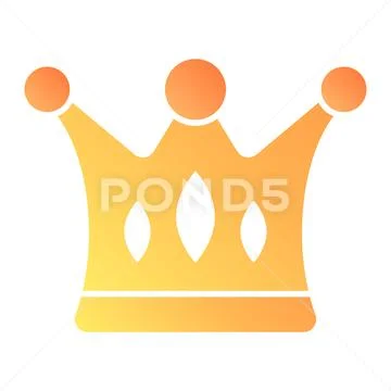 Crown flat icon. Royalty color icons in trendy flat style. Majestic gradient Stock Illustration