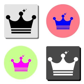 Crown. flat vector icon Stock Illustration