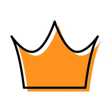 Crown flat vector icon isolated on white background. King sign illustration o 스톡 일러스트