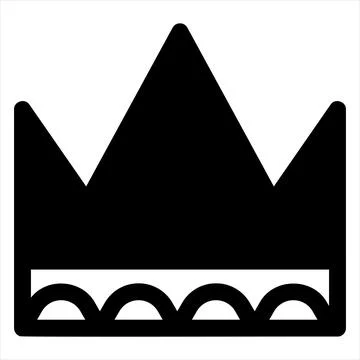 Crown glyph icon vector illustration isolated on white background Stock Illustration