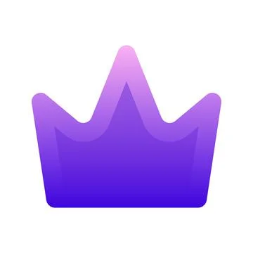 Crown gradient logo design template icon Stock Illustration
